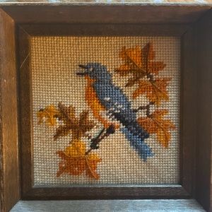 Vintage bluebird  needlepoint